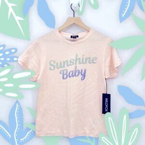 Wildfox Pale Pink "Sunshine Baby" Short Sleeve Tee